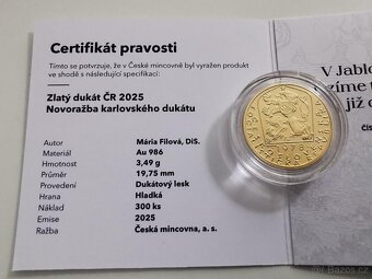 Karlovské dukáty - 1D, 2D, 5D 2025/1978 - 2