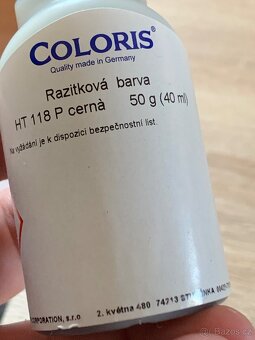 Razítková černá barva na keramiku (Coloris) - 2
