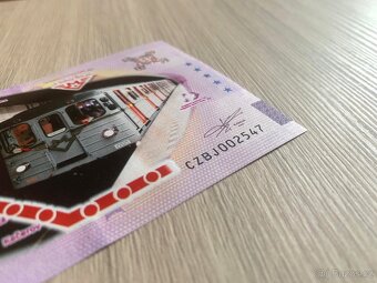 0 Euro Souvenir bankovka 50 let metra - kolorovaná varianta - 2