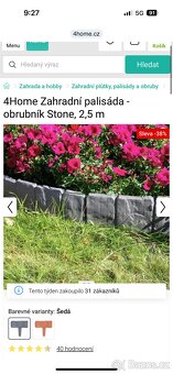 Zahradní palisáda/ obrubník antracit - 2