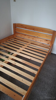 Dřevěná postel-přírodní borovice 140x200 - 2