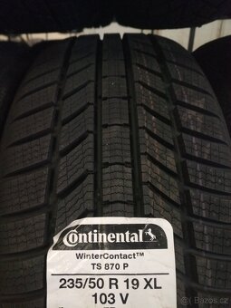 Prodám 235/50 R19 continental ts870p 103v xl zimní rv.2022 - 2