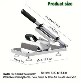 Ruční nerezový kráječ na mražené maso a zeleninu "Slicer" - 2