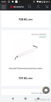 Vaillant ionizační elektroda - 2