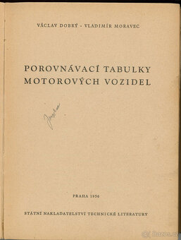 Porovnávací tabulky motorových vozidel - 2