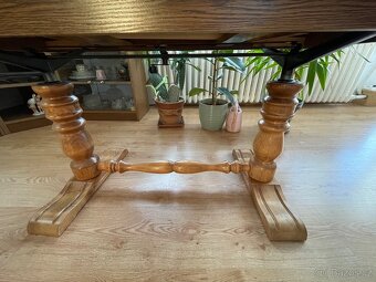 Masivní rustikální stůl – rozkládací + výškově nastavitelný - 2