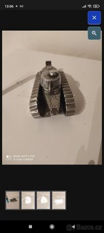 Retro těžítko předválečný tank - 2