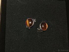 Náušnice tigri oko - 2