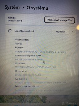Notebook toshiba - 2