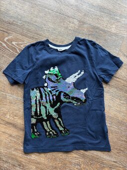 Chlapecké modré triko s dinosaurem, vel. 134/140, H&M - 2