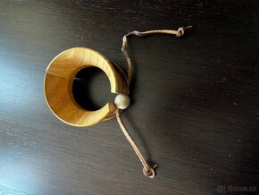 Chemex náhradní dřevěná rukojeť s koženým páskem - 2