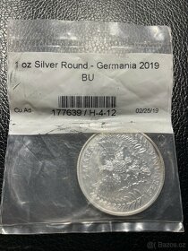 Stříbrná mince 1oz Germania Mint BU 2019 - 2
