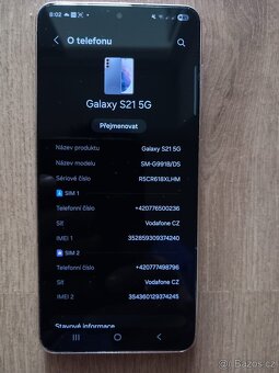 Samsung Galaxy S21 5G (G991B) Violet, 128GB pěkný stav - 2