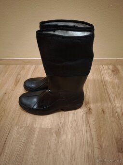 Gumové zateplené holínky s filcem - 2