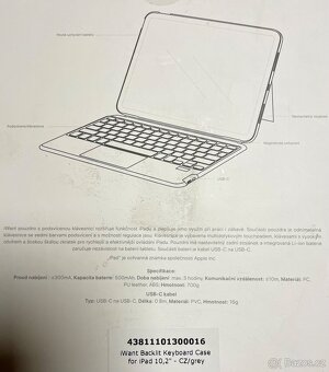 Klávesnice + pouzdro pro Apple iPad 10,2" - 2