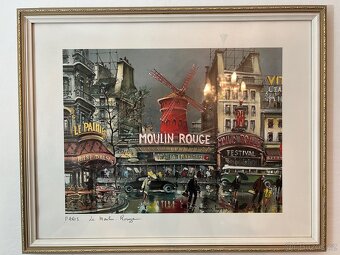 Prodám starožitní obraz Moulin Rouge - 2