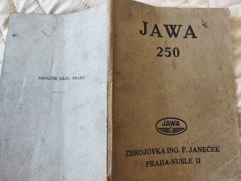 Jawa 250 - příručka. 1939 - 2