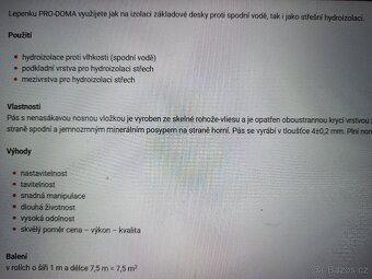 Asfaltový pás BIT G200 S40, 7.5m2 role - 2