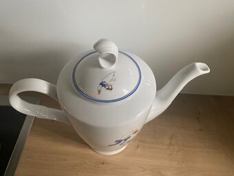 Porcelánová konvice na kávu, čaj: Husy zn.Moritz Zdekauer - 2