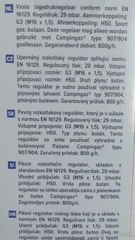 Regulační kohoutek Campingaz, nový - 2