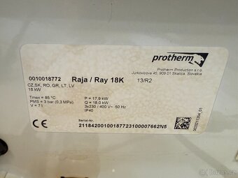 Protherm Raja / Ray 18kW - 2
