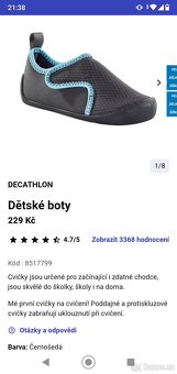 Cvičky - boty pro nejmenší 23 Decathlon - 2