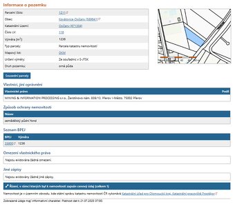 Prodej pozemku 1236m2 Kovalovice-Osíčany - 2
