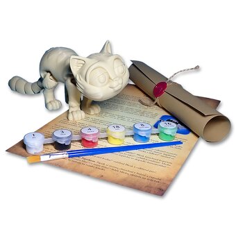 Kočka - Kreativní 3D omalovánka - 2