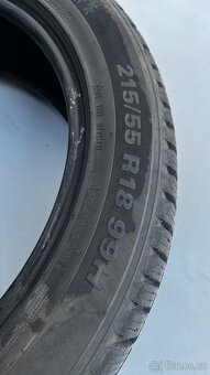 2x - zimní pneu - 215/55 R18 99H - KUHMO - 7mm - 2