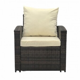 Set zahradního nábytku stolek, 2 x křesla, 2 x sedačka - 2