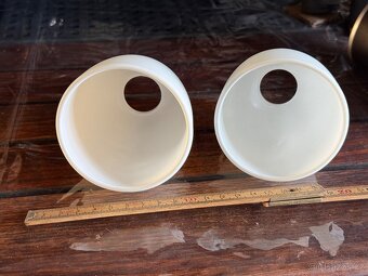 Skleněný bílý kryt světla - 2kusy - 2