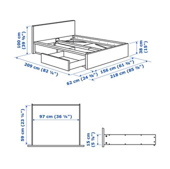 MALM Postel, bílá, 140x200 cm - 2