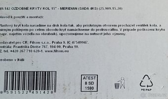 4ks Ozdobné kryty kol - nepoužité - 2