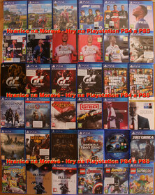 Hry na Playstation PS4+PS5 seznam rozdělen na 2 inzeráty - 2