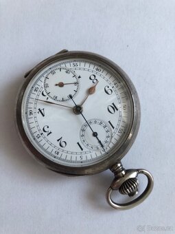 Stříbrný kapesni chronograf super stav - 2