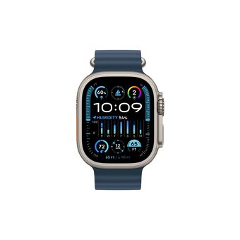 Apple Watch Ultra 2 49mm titan s modrým oceánským řemínkem - 2