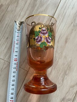 Skleněná grogovka, ruční malba, zlaceno BohemiaCristal - 2