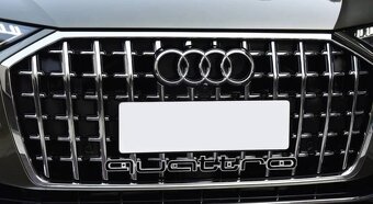 Veľký nápis QUATTRO pre AUDI chrom, čierne, červene. - 2
