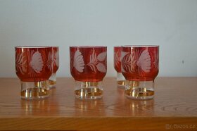 starožitná souprava skleniček - 2