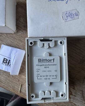 Zvonkový transformátor Bittorf 4/8/12V nový - 2