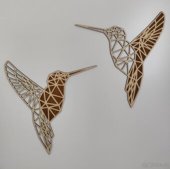 Gravírovaní kolibříci - dekorace - 2