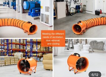 Prodám průmyslový ventilátor VEVOR 25,4 cm (10”) s hadicí 5m - 2