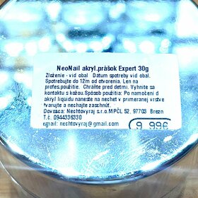 Akrylový prášek 30g NEONAIL® EXPERT WHITE - bílý - 2