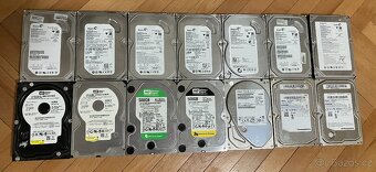 SATA 3,5" disky, odzkoušené, uvedená cena je za vše - 2