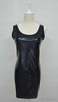 Sexy latexové mini šaty vel XXL poprsí 98-108 cm - 2
