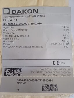 Dakon Dor 4F 14kw emisní třída 4 - 2