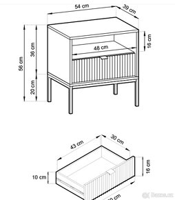 Noční stolky 2ks - 2
