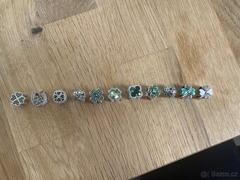 Stříbrné čtyřlístky přívěsky na Pandora náramek - 2