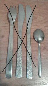 Petro příbor - nerez lžička, tex.návlek na ubrousky - 2