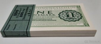 100 ks balíček Wehrmacht 1 Reichsmark 1944,UNC - 2